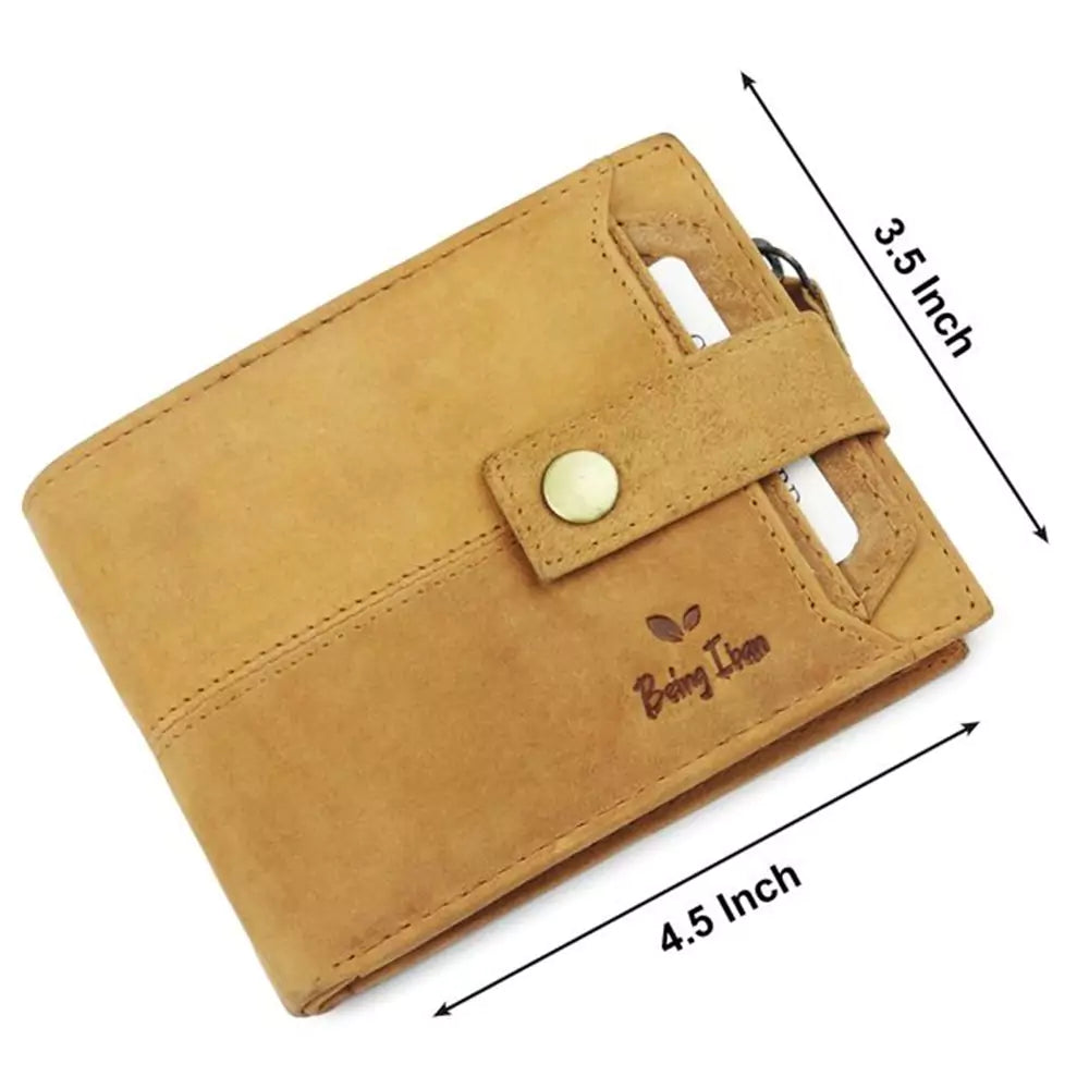 Wallet for Men-Genuine Slim Leather RFID Blocking Bifold Stylish Wallet With 2 ID Window Money Clip Wallet with ID Window Gift Box