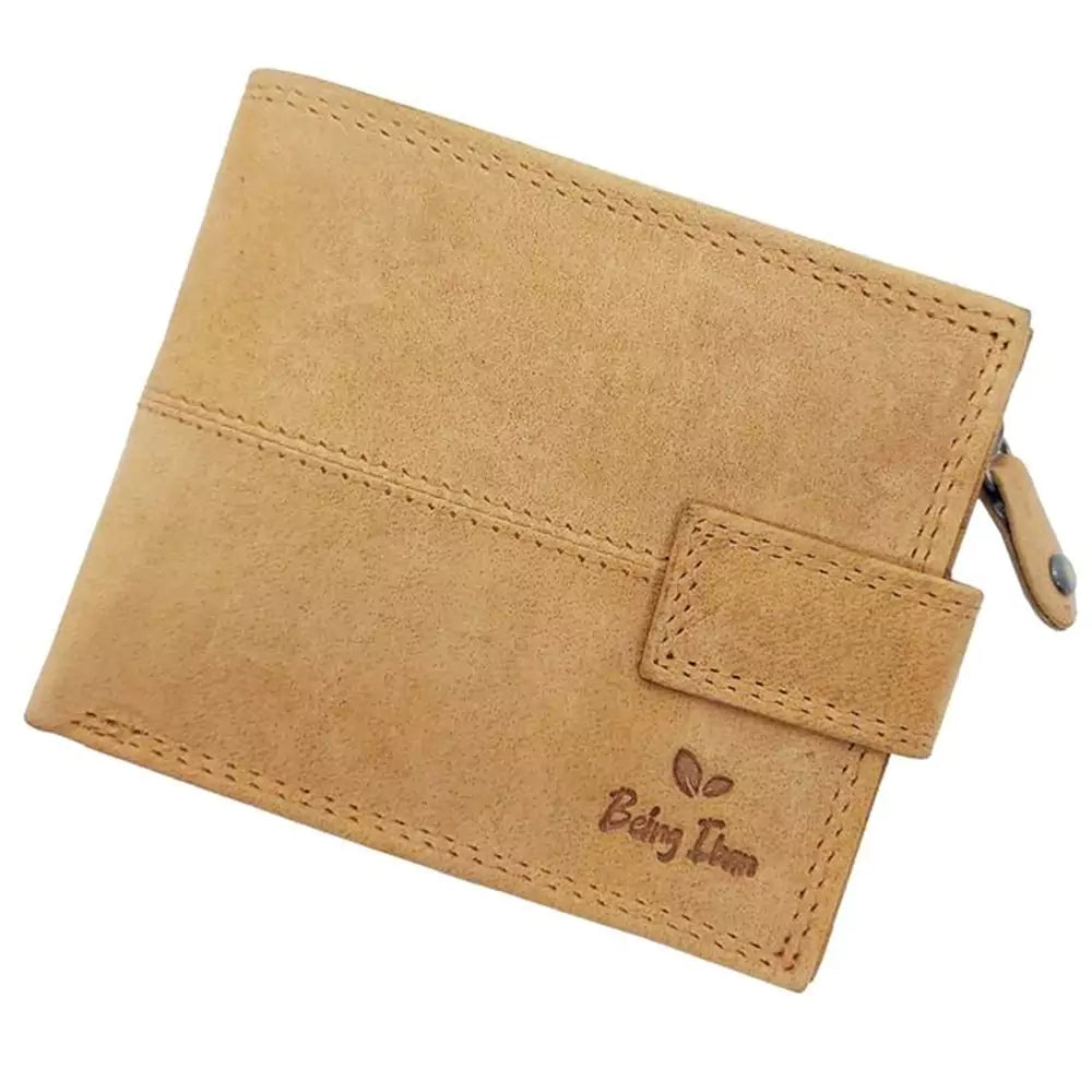 Wallet for Men-Genuine Slim Leather RFID Blocking Bifold Stylish Wallet With 2 ID Window Money Clip Wallet with ID Window Gift Box