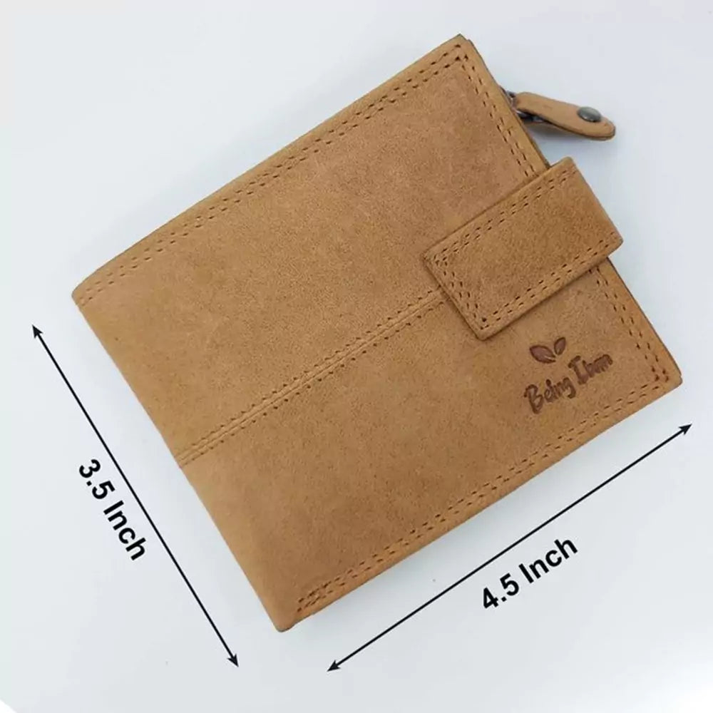 Wallet for Men-Genuine Slim Leather RFID Blocking Bifold Stylish Wallet With 2 ID Window Money Clip Wallet with ID Window Gift Box