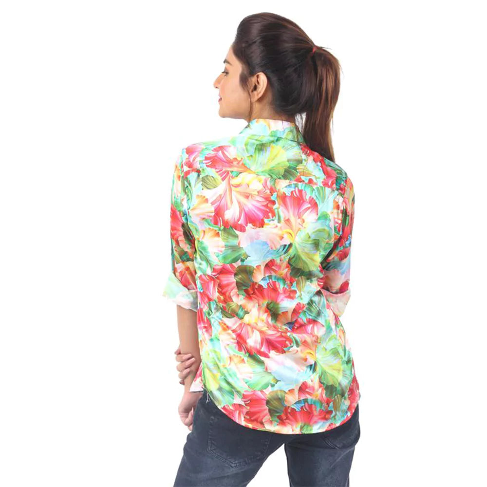 Women's Full Sleeve Wrinkle Free Floral Print Shirt