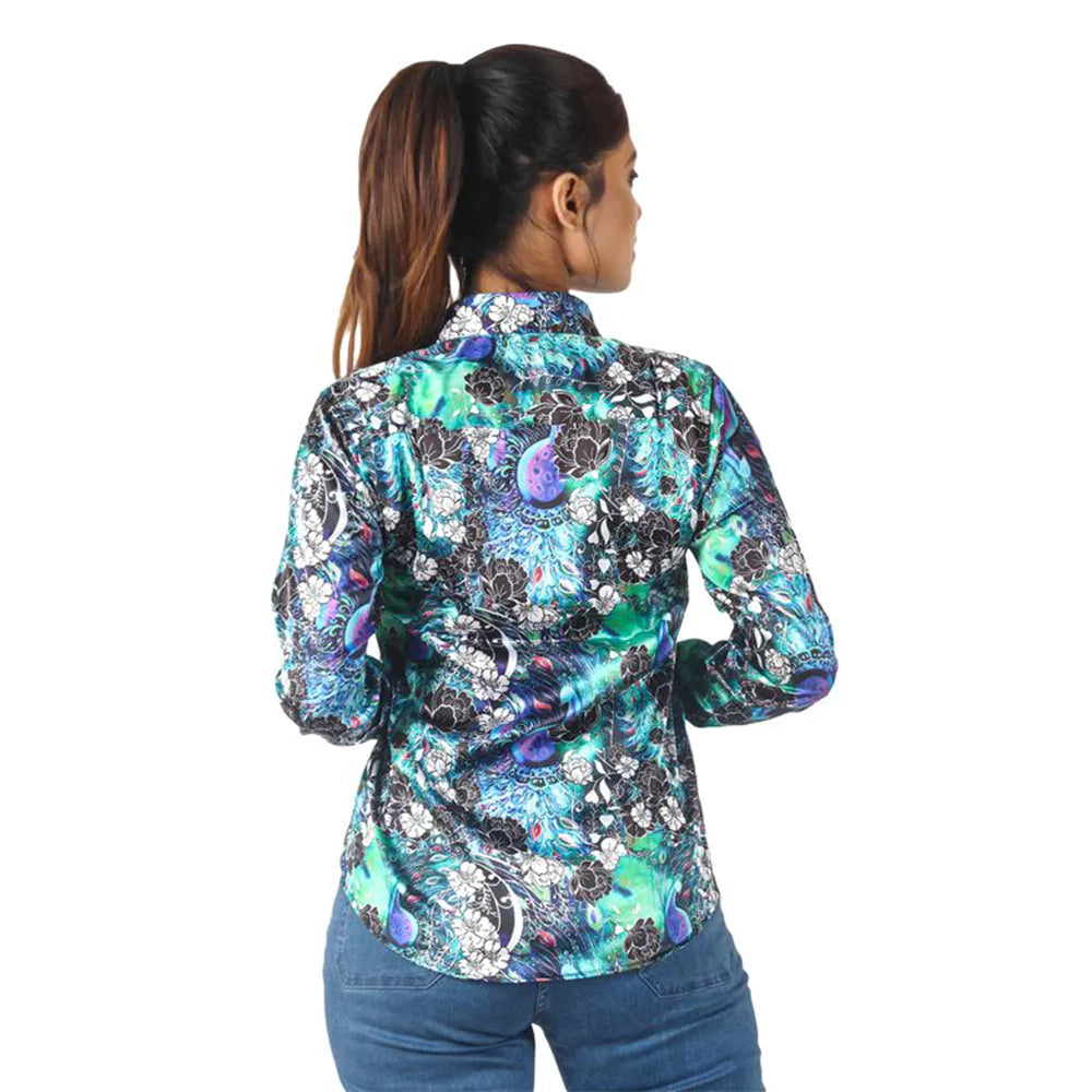 Women's Full Sleeve Wrinkle Free Floral Print Shirt